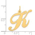 thumbnail image 3 of Diamond2Deal 14K Yellow Gold Large Script Letter K Initial Pendant for Women, 3 of 5