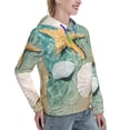 thumbnail image 6 of Wukai Starfish And Seashell Print Womens Hoodies Fleece Sweatshirts Long Sleeve Sweaters Pullover Fall Outfits Winter Clothes-Small, 6 of 7