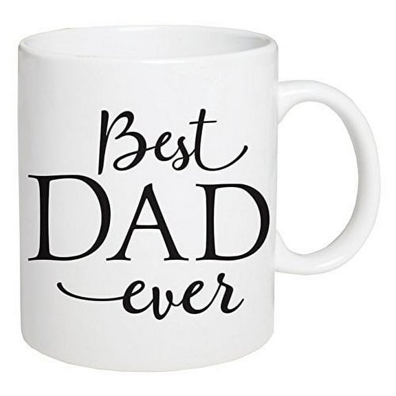 Best Dad Ever White 5.5 x 4.5 Ceramic 15 Ounce Coffee Mug