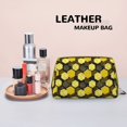 thumbnail image 4 of Geometric Pattern with Bee Makeup Bag, Large Capacity Travel Cosmetic Bag for Women Girls- Travel Toiletry Bag Leather Portable Waterproof Makeup Case Organizer with Handle, 4 of 4
