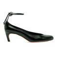thumbnail image 2 of XYD Women Round Toe Pumps Slender Ankle Strap Self-tie Kitten Low Heel Ballroom Party Cute Retro Leather Shoes Size 11.5 Dark Green, 2 of 4