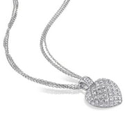 Everly Womens Diamond Sterling Silver Necklace