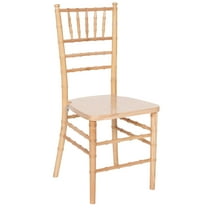 Chiavari Wood Stacking Chair - Natural/Ivory Cushion