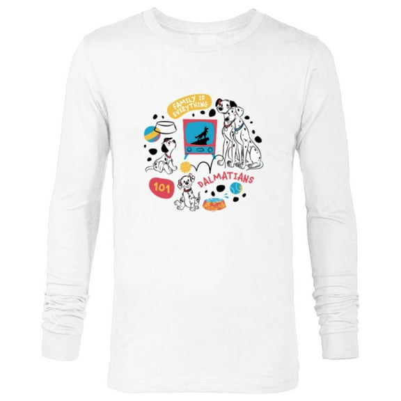 Disney 101 Dalmatians Family is Everything Fun - Long Sleeve T-Shirt for Men - Customized-White