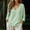 003Green, variant on Womens Rolling 3/4 Length Sleeve Tops Dressy Casual Linen Blouse Double Layer Business Work Tunic Shirts