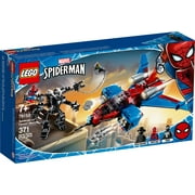 LEGO Marvel Spider-Man Spider-Jet vs Venom Mech 76150 Building Kit with Minifigures, Mech and Plane (371 Pieces)