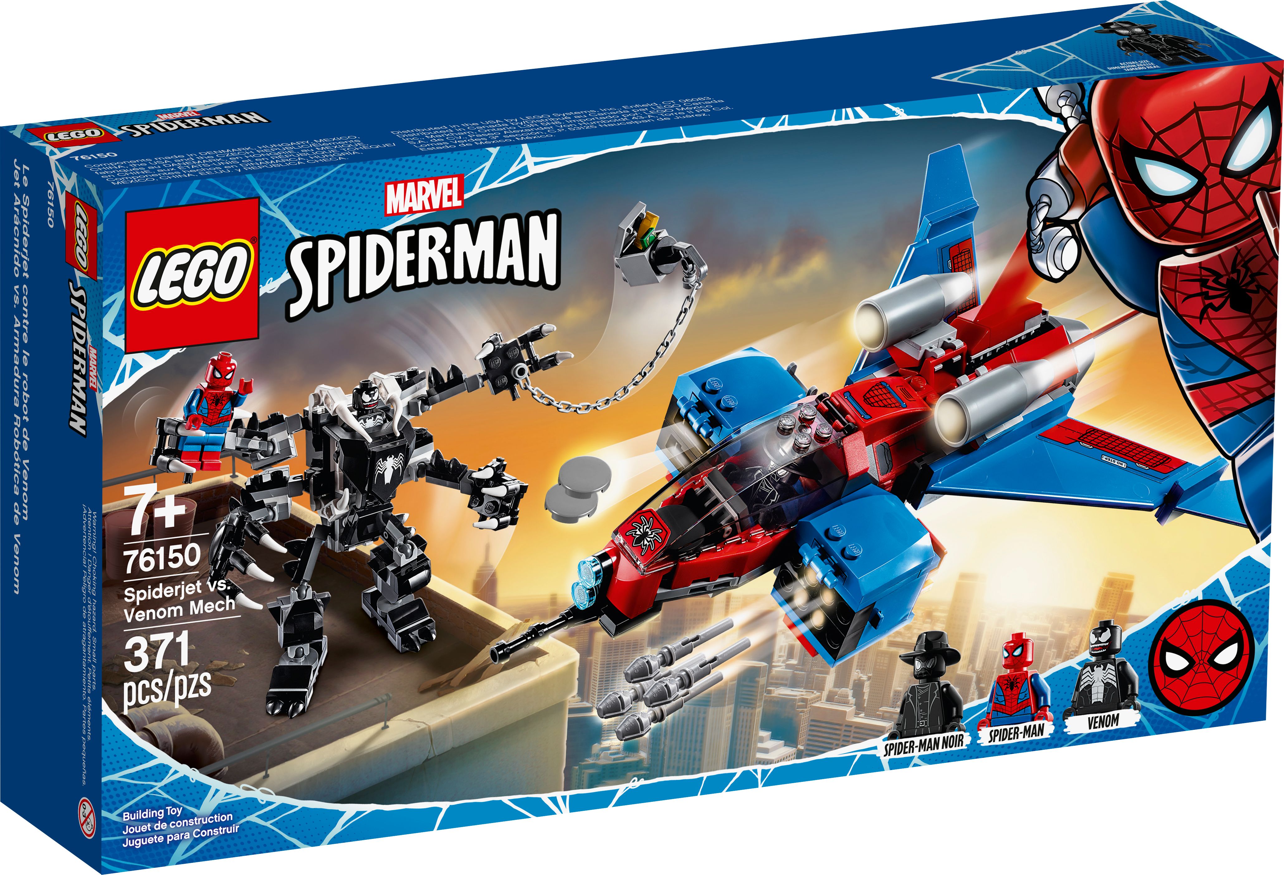 LEGO Marvel Spider-Man Spider-Jet vs Venom Mech 76150 Building Kit with Minifigures, Mech and Plane (371 Pieces) - image 5 of 7
