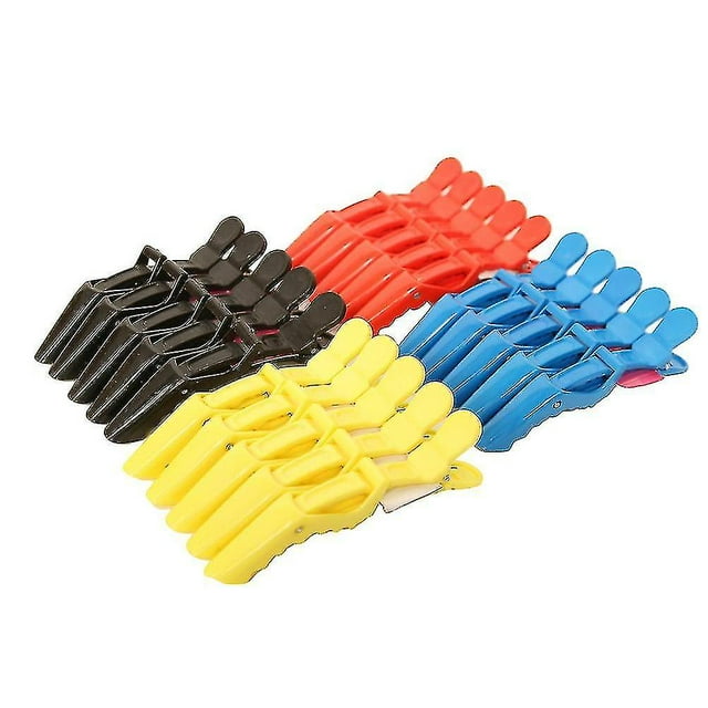 20 Pcs Pinces H Pinces Sectrices Salligator Accessoires Hcut Hgrips pour Femmes Filles ( Rouge Jaune Chaque 5 Pcs)