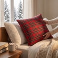 thumbnail image 6 of Christmas Tartan Plaid Throw Pillow, Soft Woven Cotton Cushion with Removable Cover, Festive Holiday Decor for Sofa Couch Living Room, Traditional, Lazyguy, 6 of 7