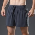 thumbnail image 5 of Men's 5 Inch Inseam Running Shorts Quick Drying Lightweight Breathable Athletic Workout Gym Shorts with Pockets Grey, Size XXXL, 5 of 9