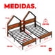 thumbnail image 2 of UTILIA Literas Individuales 2 Camas Separables Marrón 194cm, Diseño Casita, Guardarrail de Seguridad, Sin Box Spring, 2 of 7