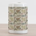 thumbnail image 2 of Romantic Ceramic Toothbrush Holder, Newspaper Vintage Retro with Paris Lettering in Hearts Art Print, Decorative Versatile Countertop for Bathroom, 4.5" X 2.7", White Black, by Ambesonne, 2 of 4