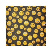 Satin Polyester Napkins - 20x20 InchSingle-Sided Printed Napkins, 1-Piece/4-Piece/6-Piece Set, DIY Personalized Table Setting，Emoji