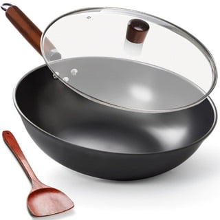 Wok Stir Fry Pan with Lid, Nonstick Woks Pan 12 Inch, 100% PFOA-Free C –  AICOOK