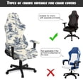thumbnail image 6 of Xixirimido Classic Toile de Jouy Print Gaming Chair Covers with Armrest Covers 4Pcs Stretch Game Computer Office Chair Slipcovers Rotating Armchair Protective Cover, 6 of 8