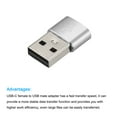 thumbnail image 5 of USB C Female to USB Male Adapter, Type C to USB Converter Adapter Silver for Phone, Tablet, Computer, Pack of 2, 5 of 7