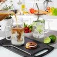 thumbnail image 6 of Glass Cups for Iced Coffee, 24Oz Mason Jar with Lid and Straw, Mason Jar Coffee, 6 of 9