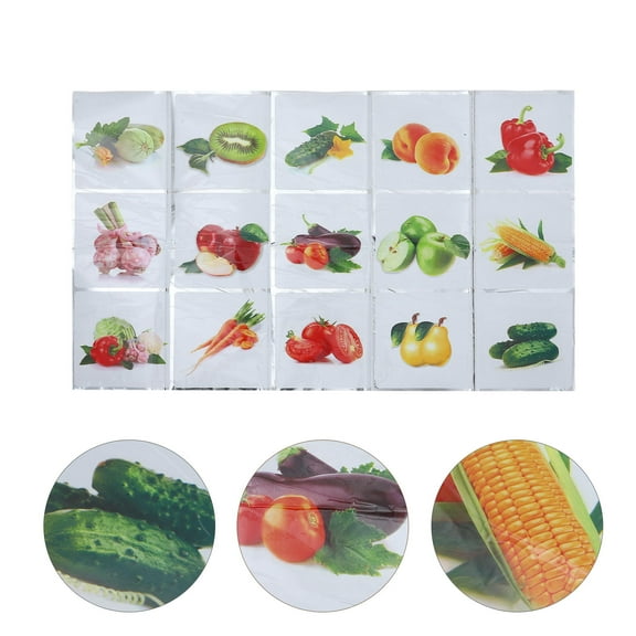 WHAMVOX Vegetable Fruit Kitchen Stickers Anti-oil Paste Waterproof Removable Wall Stickers Decals Wallpaper Tile Decor