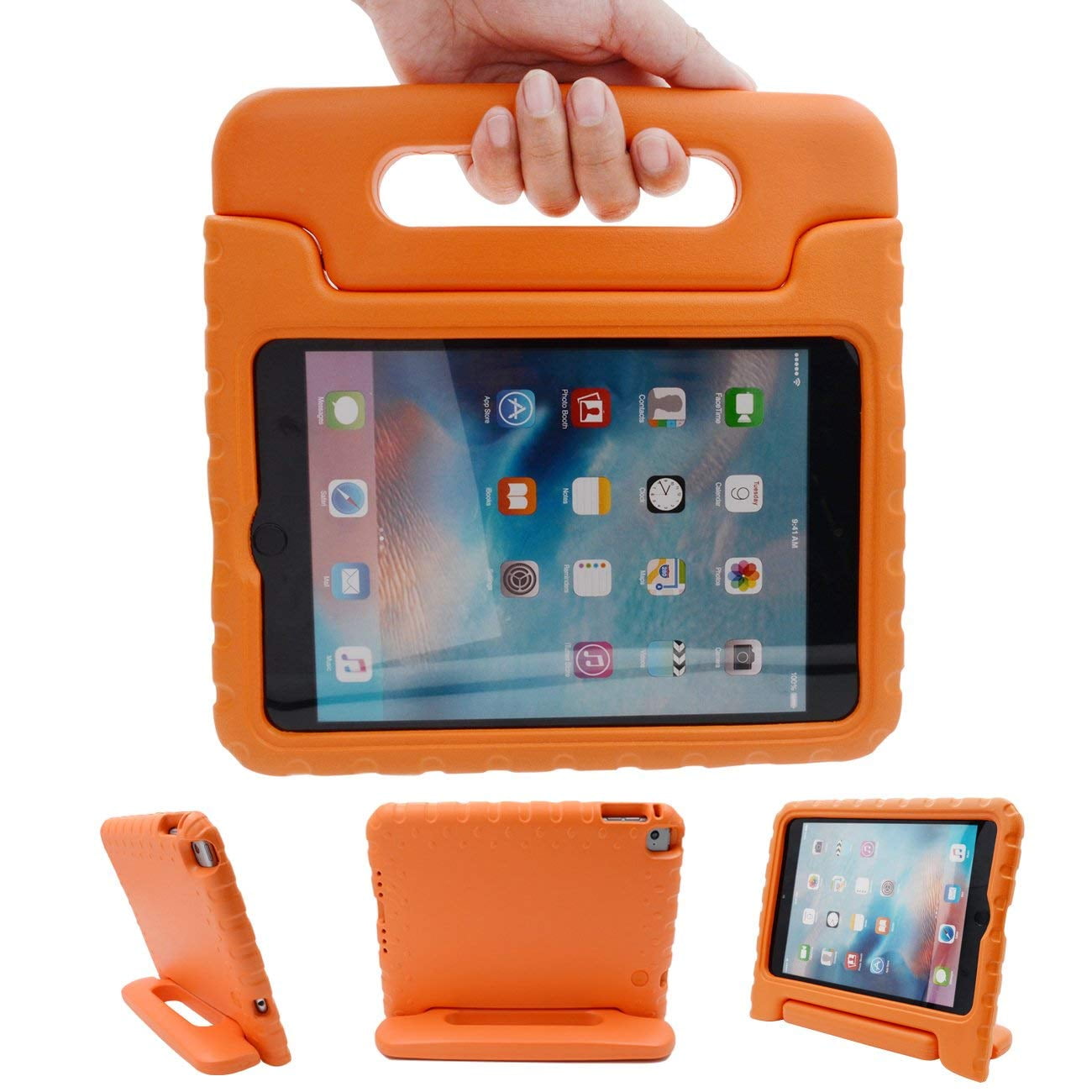 For Apple iPad mini 4 Tablet Kids Case, Dteck Shockproof Handle Stand