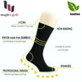 thumbnail image 2 of Hugh Ugoli Women's Thin Soft Rayon Crew Socks for Dress & Trouser, Seamless Toe & Non-Binding, Trendy, 6 Pairs, Dark Brown, Shoe Size: 9-11, 2 of 2