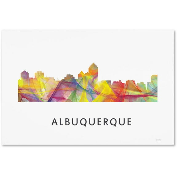 Trademark Fine Art 'Albuquerque New Mexico Skyline WB-1' Canvas Art by Marlene Watson