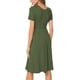 thumbnail image 4 of Vestido de manga corta casual de verano para mujer Vestido de cintura imperio con bolsillos Adepaton WRMH-940-3, 4 of 5