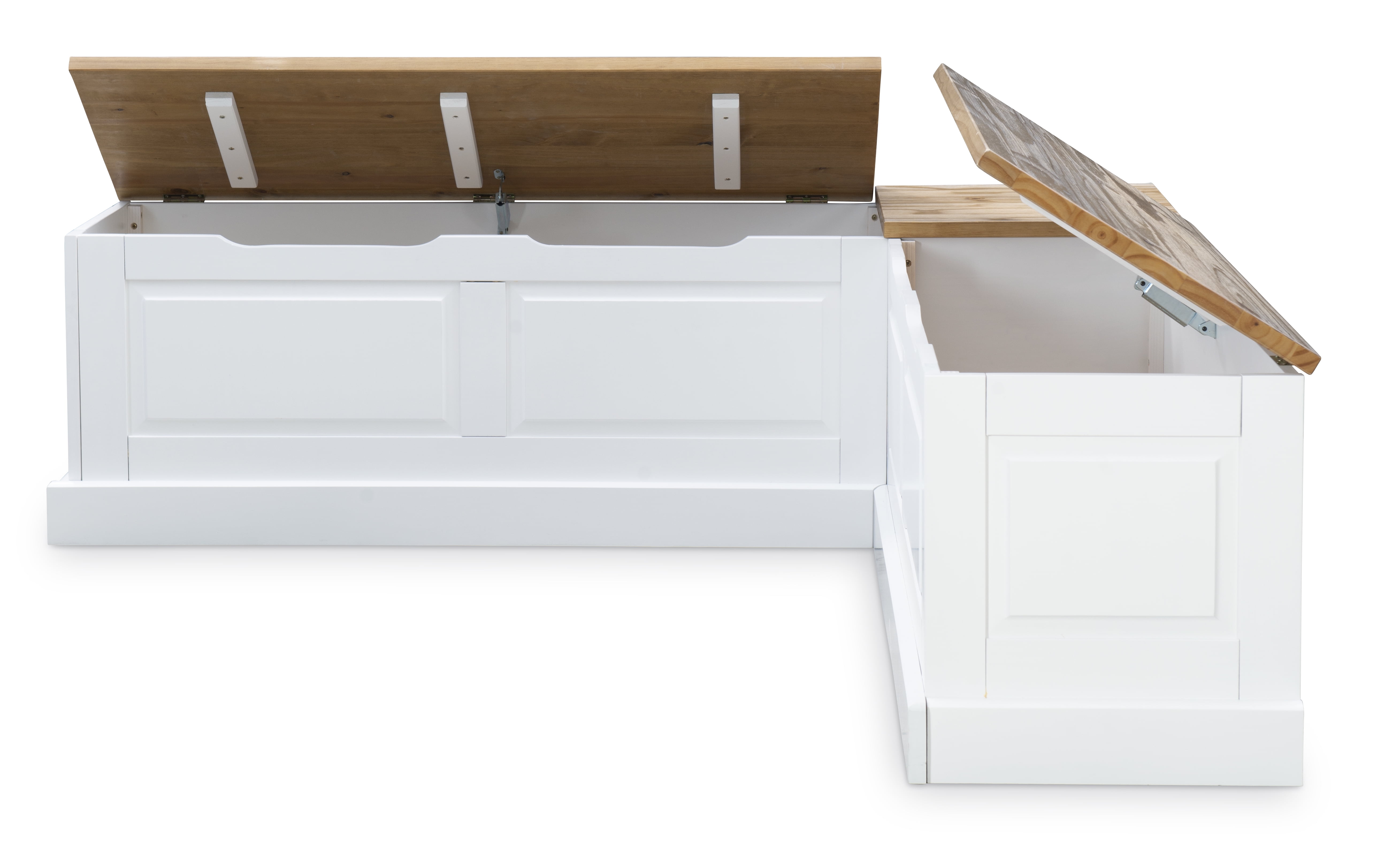 Linon Tobin Backless Corner Breakfast Nook Bench with Storage