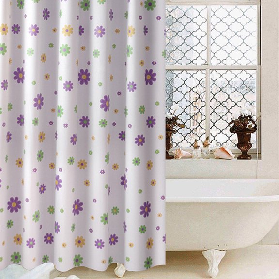Hyknon Flower Shower Curtain Waterproof Farmhouse Blackout Curtains for Bathroom Decor Washable Non-Toxic Quick-Drying Bathroom Set Privacy Bathroom Curtains for Bedroom