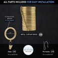 thumbnail image 4 of Anillos para cortinas BlasHome Luxury Metal con insertos de nailon, 18 unidades, 4 of 7