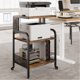 thumbnail image 3 of ChaoLink Soporte para impresora, mesa grande de 23.6 x 18.9 x 29.5 pulgadas con estación de carga y estante ajustable, carrito rodante de 3 niveles para oficina en casa, color marrón, 3 of 6