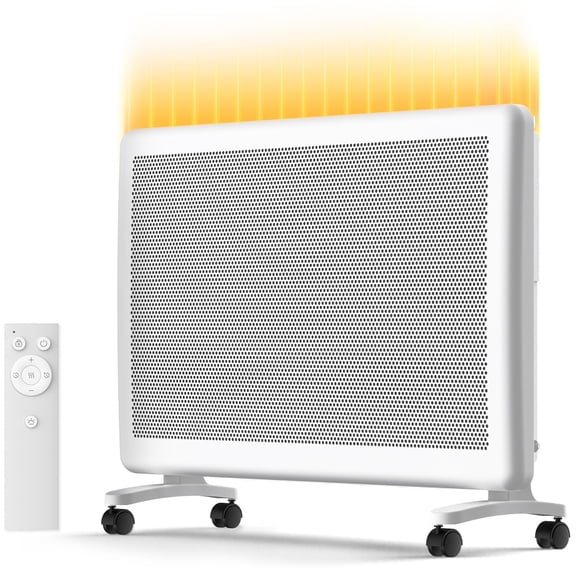 HUMSURE Convection Panel Space Heater, Silent and Draught-Free 1500W Portable and Wall-Mounted, with Intelligent Thermostat, Timer, Remote Control, Child Lock