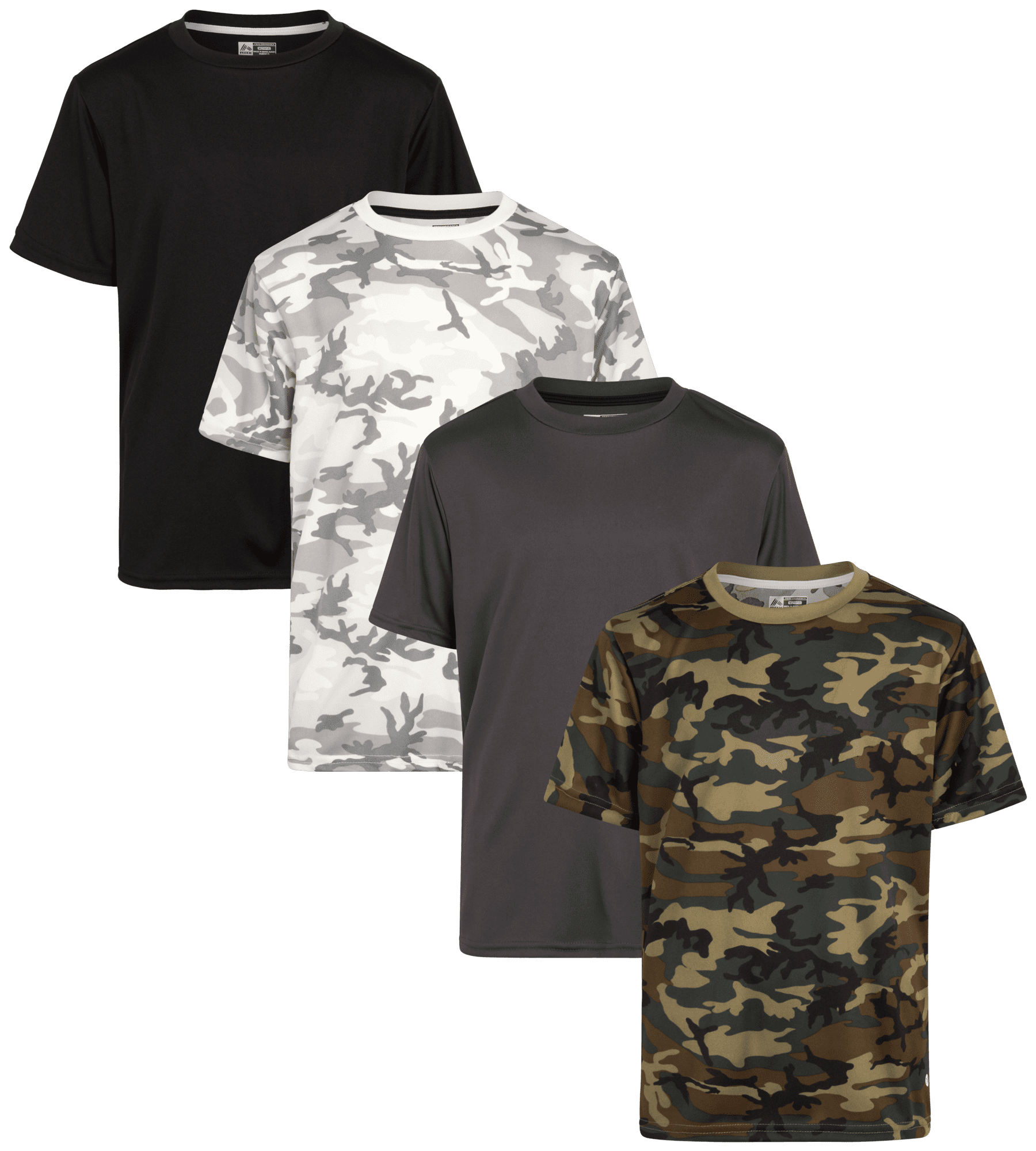 RBX Boys’ Active TShirts 4 Pack Athletic Performance Short Sleeve Sports Tees (Big Boy