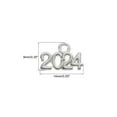thumbnail image 2 of 2024 Year Number Charm Graduation Year Charm Silver for Tassel, DIY Jewelry Making, Pack of 50, 2 of 6