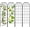 001-H71", variant on 4 Pack 71x20in Rustic Iron Arch Decoration Garden Trellis with Black Metal Coating – Perfect for Supporting Climbing Plants Outdoor, Roses, Vines, Flowers, and Vegetables.