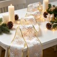 thumbnail image 6 of Glitter Wired Sheer Christmas Ribbon - 1.5In 10Yd Snowflake Design for Floral, Craft, Christmas Tree Decorations, Wreaths, Gift Wrapping, 6 of 6