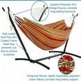 thumbnail image 6 of SUGIFT 2-Person Hammock with Space Saving Steel Stand and Portable Carrying Bag, 48"W x 120" L, Red, 6 of 7