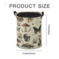 thumbnail image 6 of Mushroom Motifs Skull Butterfly Moon Round Laundry Hamper with Drawstring, Collapsible Dirty Clothes Storage Basket, Bedroom Nursery Dorm Bin for Toys Baby, 6 of 6