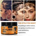 thumbnail image 4 of Flake-Free Styling Wax, 120g Strong Hold Gel for All Hair Types, Non-Greasy Edge Control Solution, Long-Lasting Braiding Support, 4 of 5