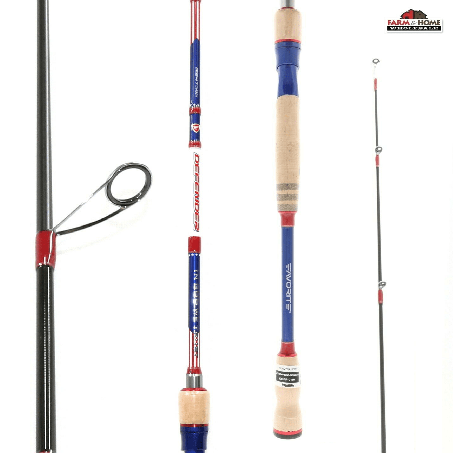 7'1" Favorite Fishing Defender Medium Spinning Fishing Rod NEW