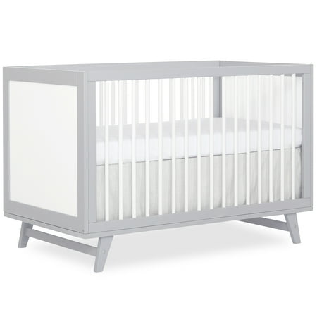 Dream On Me Carter 5 in 1 Full Size Convertible Crib In Grey and White