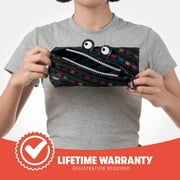 ZIPIT Monster Pencil Case | Black Pencil Pouch for College and Office