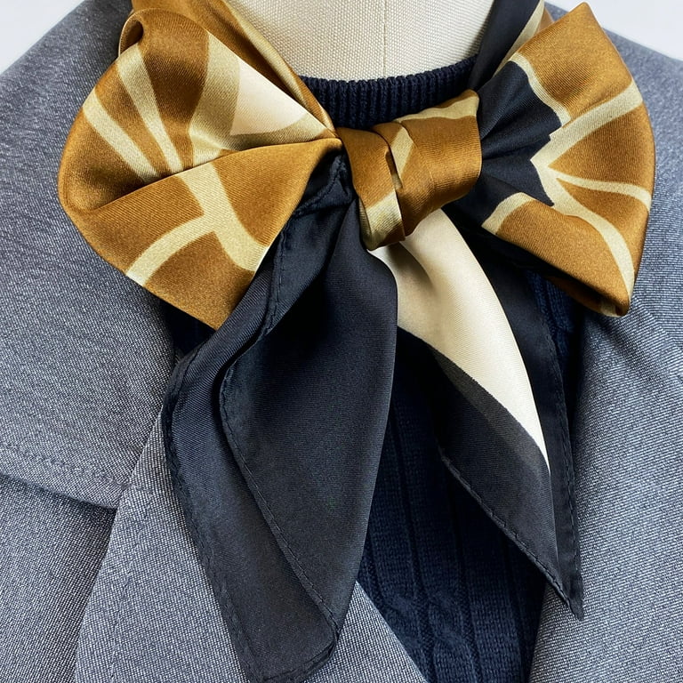 Wrapables Satin Neckerchief Square Scarf x Inches, Brown