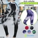thumbnail image 5 of Pantalones Largos de Yoga Para Mujer Pantalones Cortos Acanalados Sin Mangas Pantalones Cortos de Cintura Alta Conjuntos de Trajes de Yoga Sartenes Casual Tie Bubble Odeerbi ODB-4, 5 of 5