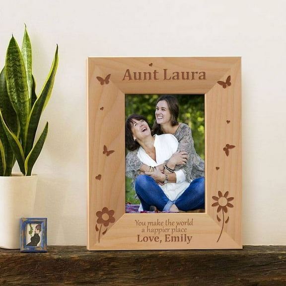 Personalized You Make the World a Better Place Wooden Picture Frame 3 1/2" x 5" Brown (Vertical)