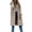 Beige, variant on Vests for Women Solid Hooded Single Slim Fit Long Sleeveless Duster Jacket Casual Womens Cardigan Black S