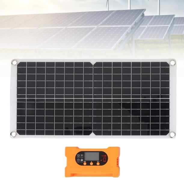 Cargador de panel Solar, Panel de Solar de Silicio Monocristalino QC3.0 Carga Rápida Con Controlador para Automóvil