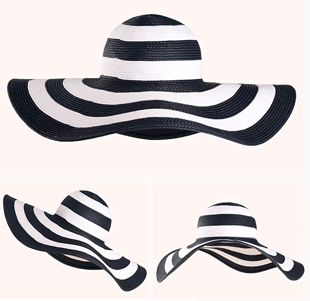 Women's Beachwear Sun Hat Black and 