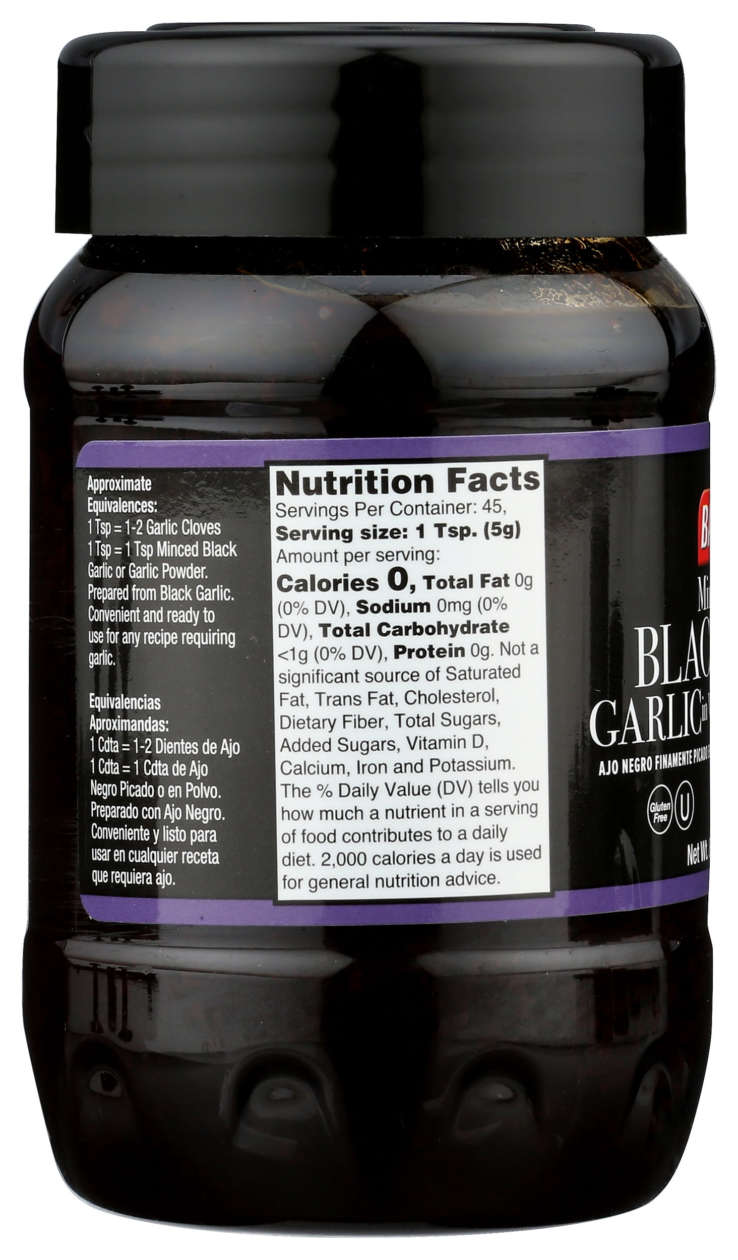 Pack of 6, Badia Minced Black Garlic in Water, 8 oz