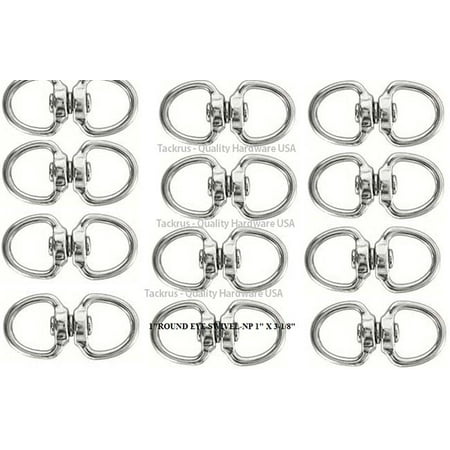 

25 Pcs Round Eye Swivel Clip Snaps Steel Alloy Hardware 1 X 3-1/8 40376