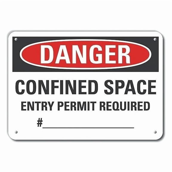Lyle Danger Sign,7 in x 10 in,Aluminum LCU4-0638-RA_10X7